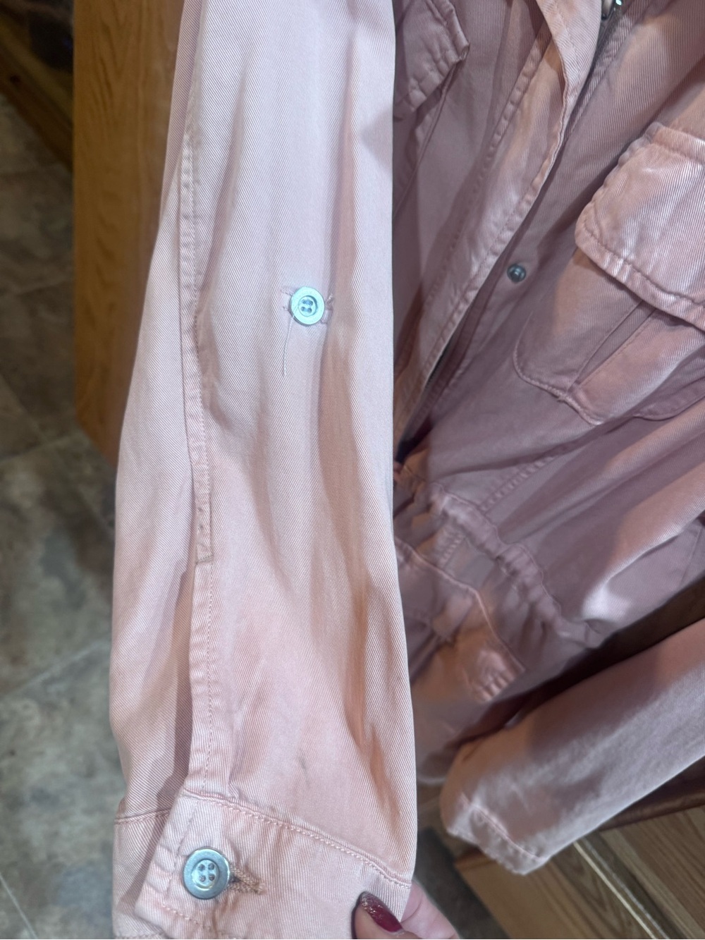 Risen Women's Blush Drawstring Utility Jacket - Picture 4 of 4